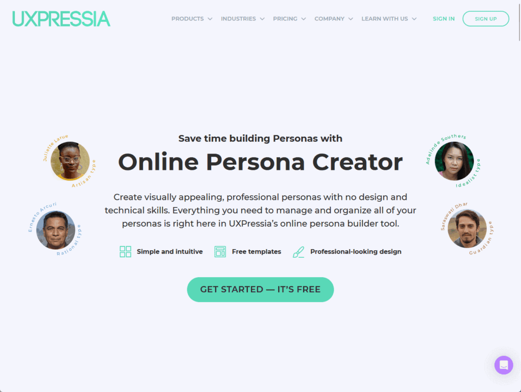 Save time building Personas with Online Persona Creator