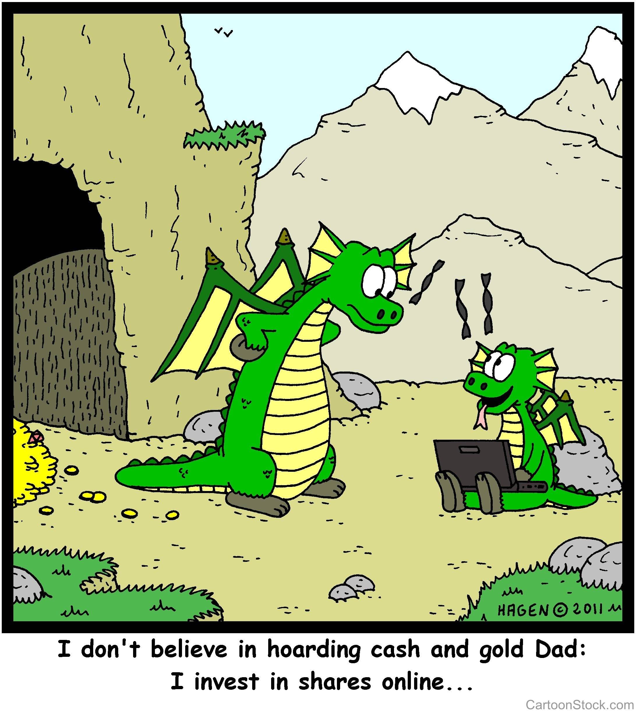 Hoarding Cash Comic - for Financial Advisors