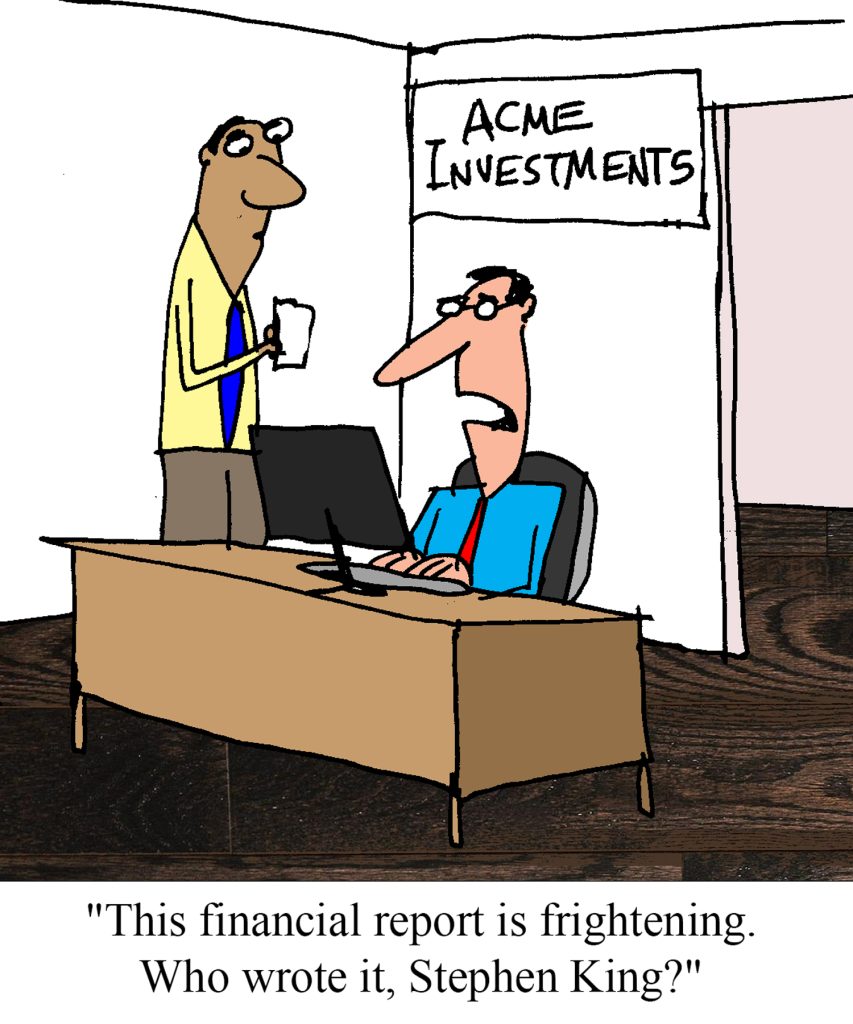 Financial Report, Financial Advisor, Funny, Comics, Stephen King