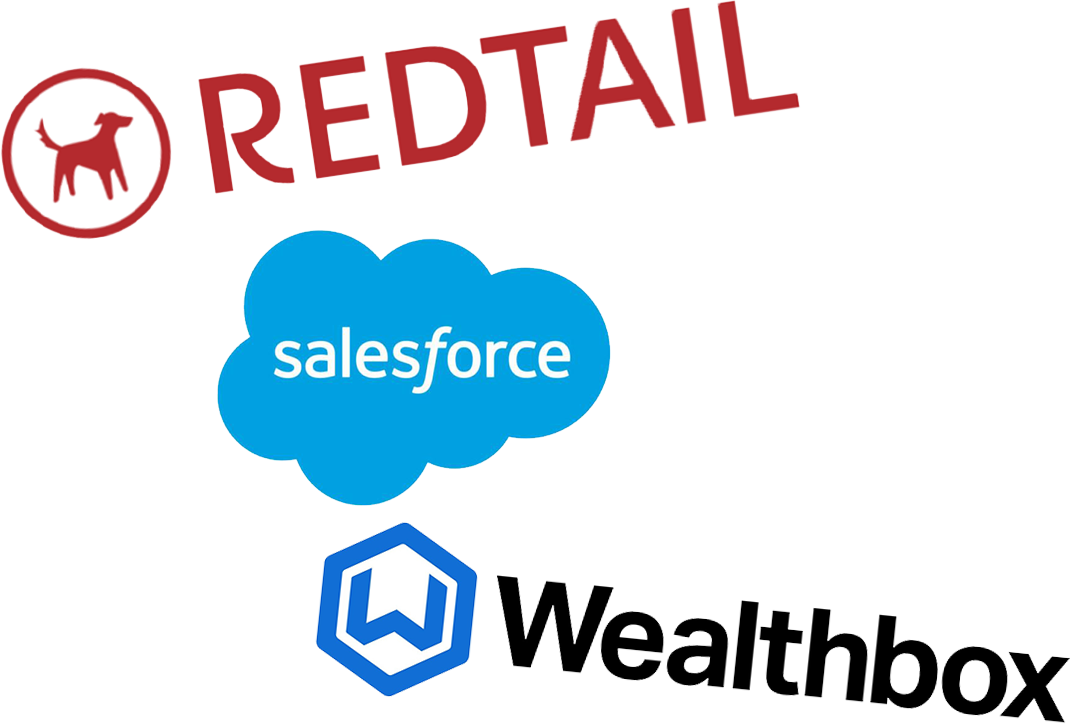 Pulse360 integrates with Redtail CRM, Wealthbox CRM and Salesforce CRM